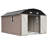 10X12 FT Gray Outdoor Storage Shed, Heavy Duty Rust-Resistant Steel Tool Shed With Floor Frame Kit-123375720