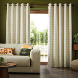 Orla Kiely Linear Stem Eyelet Curtains Cream 66x72"
