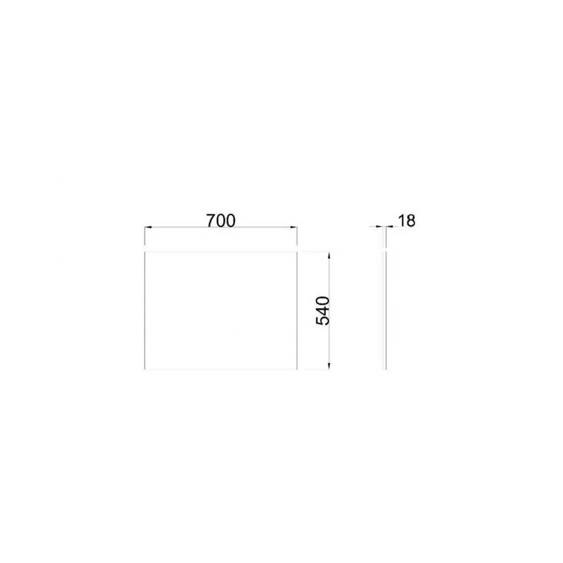 Modern Bathroom MDF Wooden Bath 700Mm L Shape End Panel, Gloss Grey