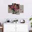 Portrait d'une femme flottant sur une toile de fond afro 4 pièces-103229537