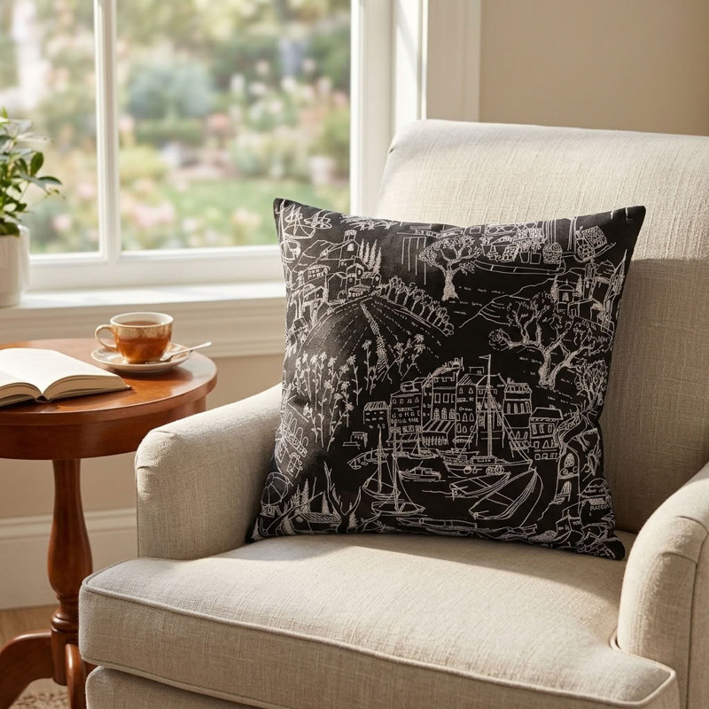Oreiller Love script Luxury, 22 po x 22 po, Coussin de sol