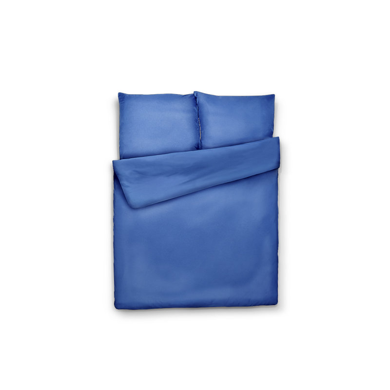 Solidi Duvet Cover Set, Navy blue, 200 x 220 cm - 2 Pillowcases (70 x 80 cm)