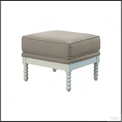 Fauteuil et repose-pieds rembourrés en tissu de bois de pin blanc beige, fauteuil d'appoint de salon avec repose-pieds, coussin rembourré