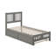Lit plateforme en bois massif Anakin avec lit gigogne assorti-63783812-63783811