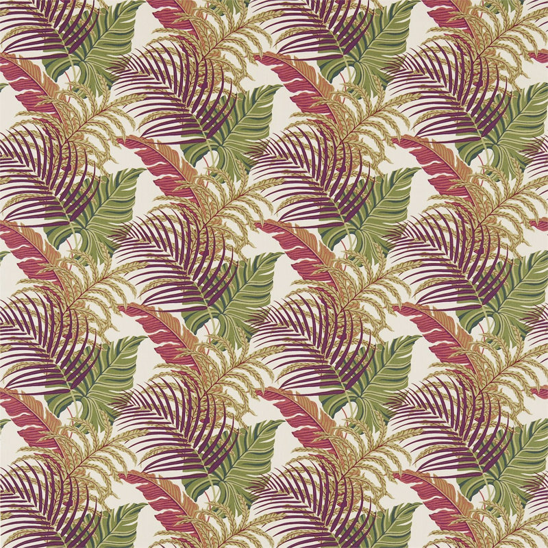 Manila Fabric, Mulberry/Sand