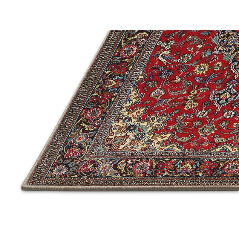 Tapis traditionnel rouge / brun Dain, Rectangle 8 pi x 12 pi