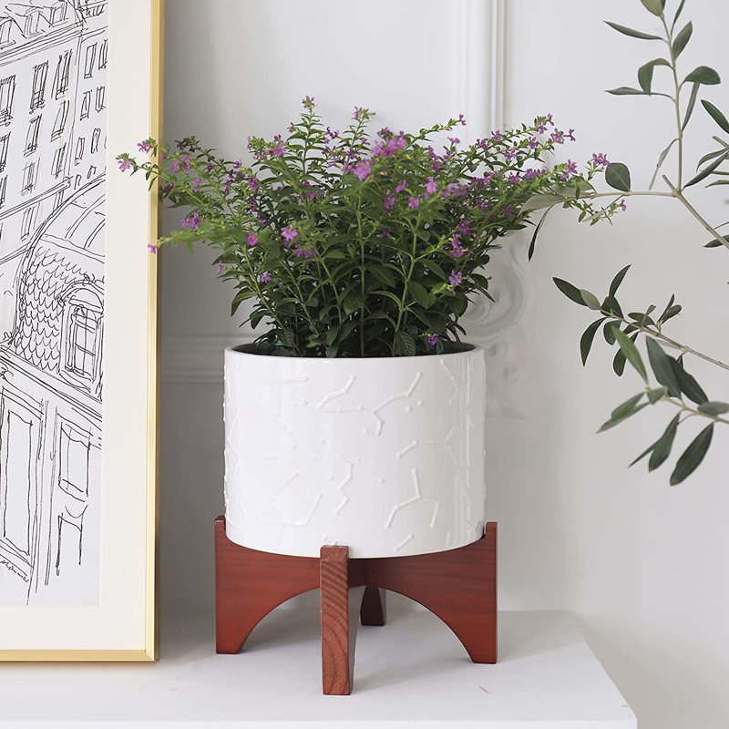 Pot à fleurs Nashwan, H 9,8 po x l 8 po x P 8 po