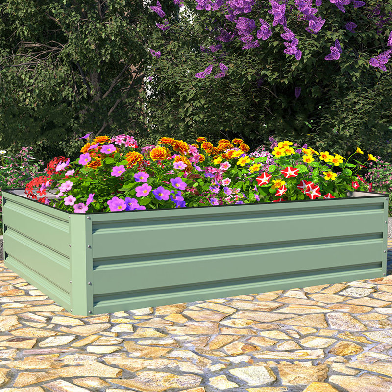 Hub Metal Raised Garden Bed, 2, 30cm H x 120cm W x 90cm D