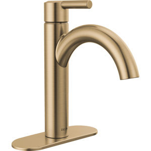 Nicoli Single Hole Bathroom Faucet with Drain Assembly, Single Handle Bathroom Sink Faucet