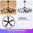 41" Wagon Wheel Chandelier with Fan-2042403339
