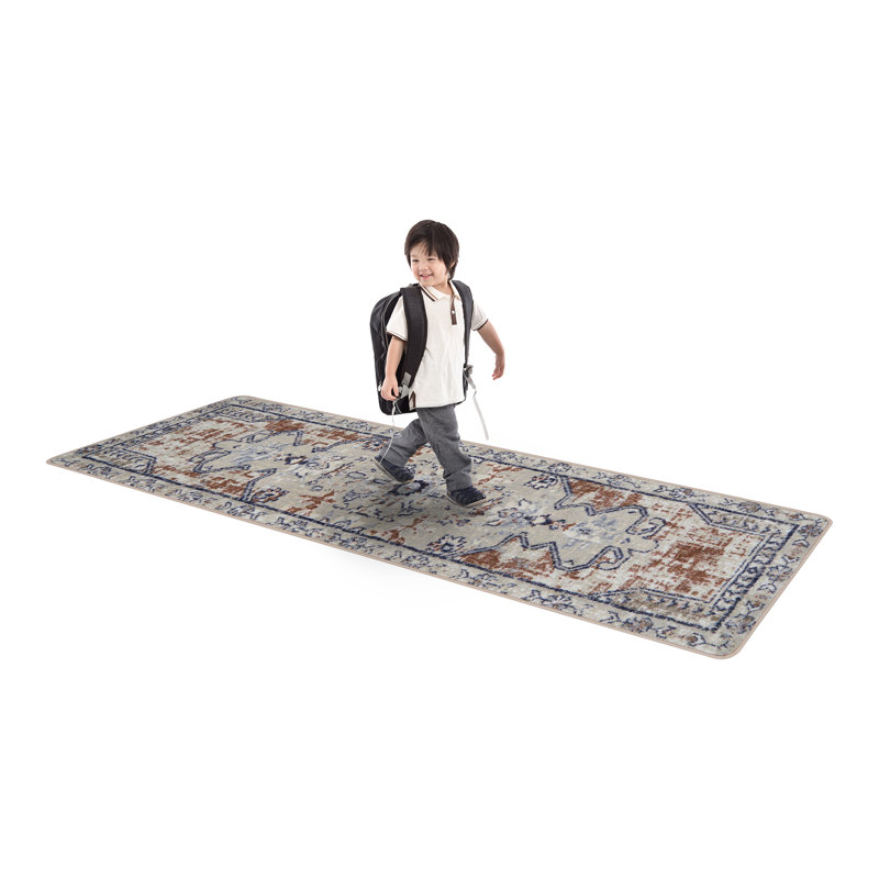 Tapis couleur terre cuite Canyon, Tapis de couloir 2 pi 1 po x 7 pi 8 po