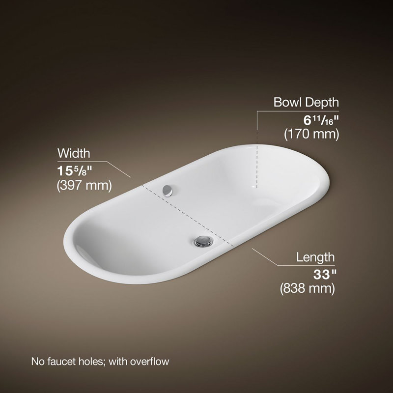 Kohler Iron Plains® Capsule Dual Mount Bathroom Sink