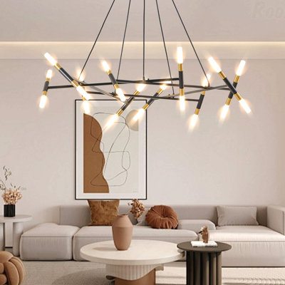 Lustre 41 po avec lustre moderne