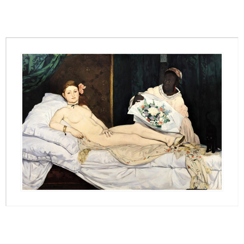 «Olympia» par Édouard Manet, impression giclée sur cadre, H 30,63 po x l 41,5 po