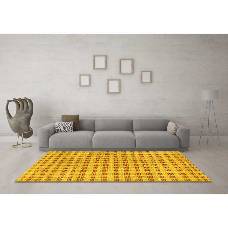 Havener Performance Checkered Indoor Rug, Square 5'