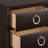 Dark Merlot 2-Drawer Nightstand With Hairpin Legs