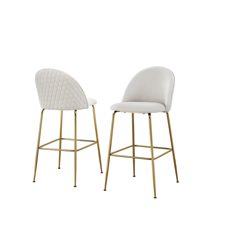 Tabouret de bar Yufei 29, Blanc