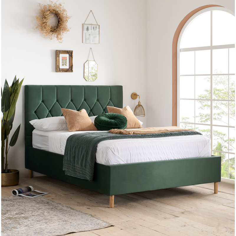 Disney Occasional Chairs Upholstered Ottoman Bed, Green, Kingsize (5')