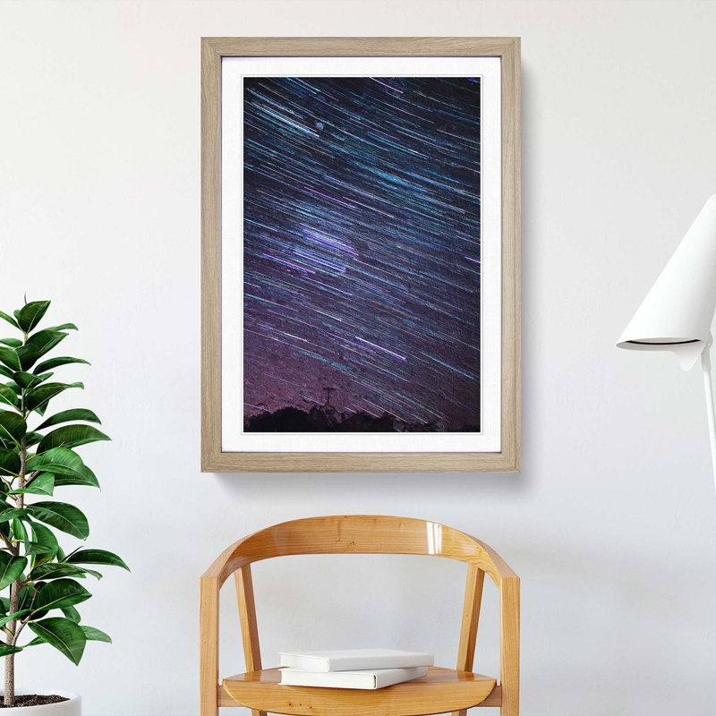 Stars over Spain - Framed Print, 36cm H x 27cm W x 2cm D, Oak Framed