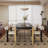 Black Rectangular Solid Wood Butterfly Leaf Dining Table-1333576993