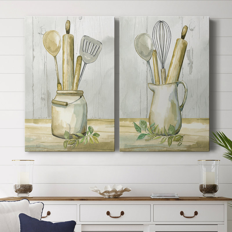 Kitchen Gear I - Toile tendue avec châssis de qualité supérieure - Prêt à être accroché, H 36 po x l 48 po