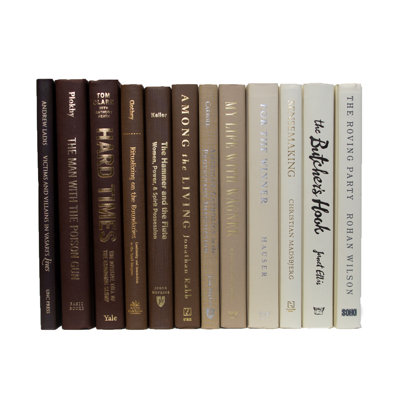 Decorative Books - Latte Ombré Book Bundle - 1 Foot of Brown Books