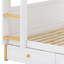 Lit superposé pour enfants avec garde-corps, tablettes et tiroirs de rangement uniques-936598589