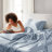 6 PCS King Luxury Sheet Set Blue