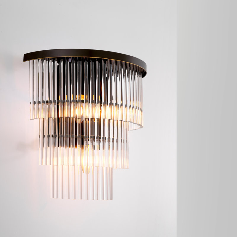 East 3 - Light Flush Mounted Sconce, Black