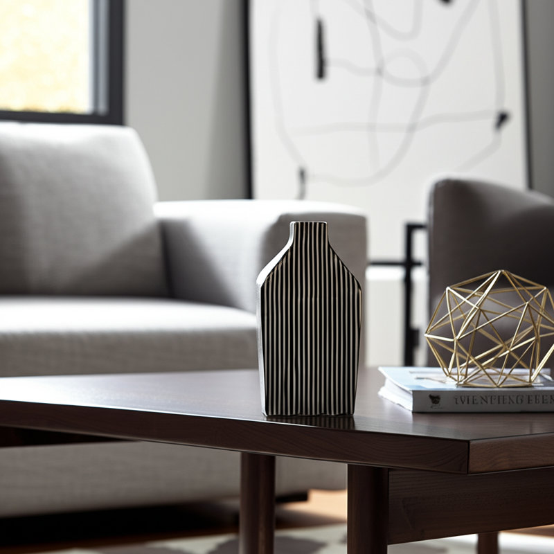Vase Modern, H 8 po x l 5 po x P 5 po
