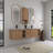 72 Inch Wall-Mounted Bathroom Vanity Combo with Ceramic Sinks and Storage Cabinets, Soft Close Door&Drawer