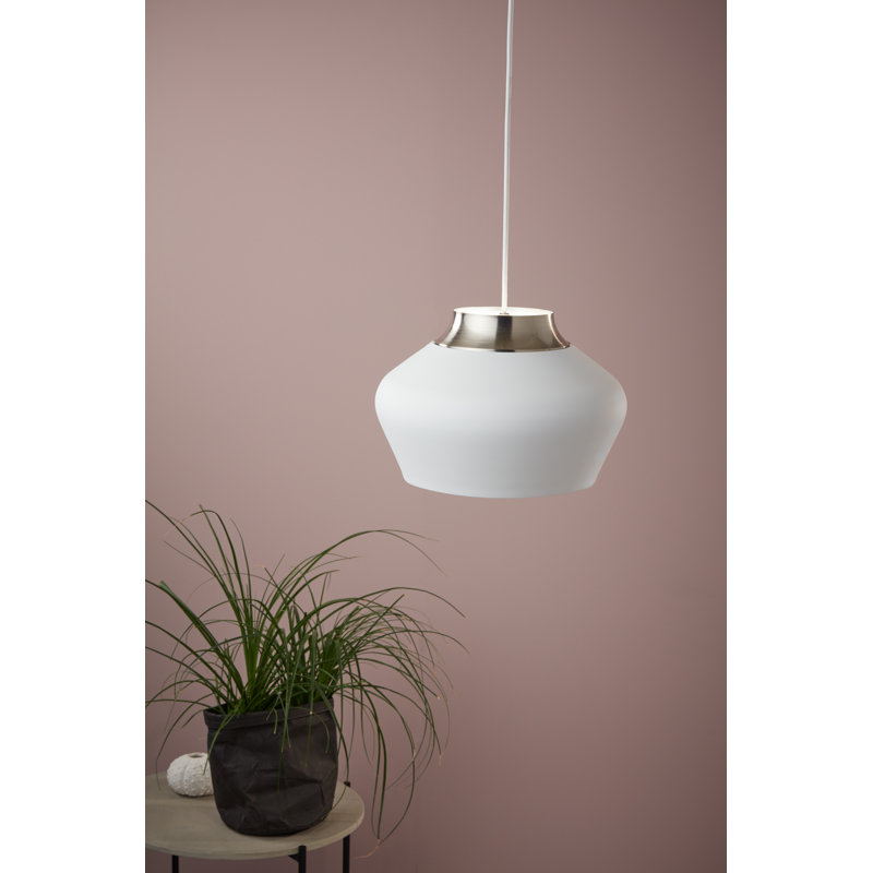 Dowling 1 - Light Dome Pendant, White / Steel