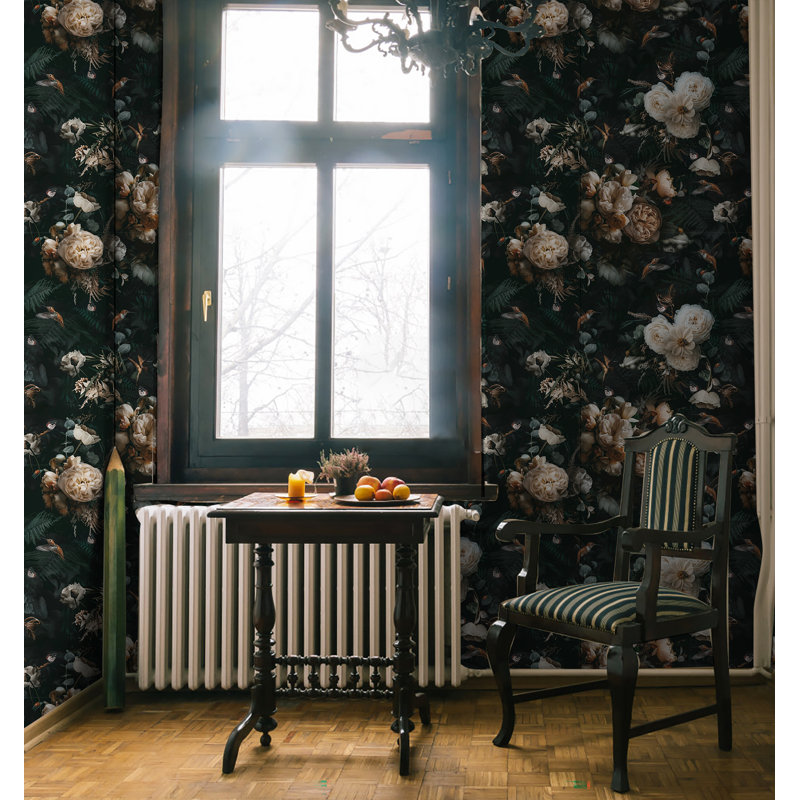 Rouleau de papier peint noir Maxden