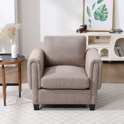 Modern Upholstered Accent Chair With Arms, 1 Piece