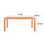 Andi 71'' Metal Outdoor Dining Table-1239485330