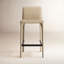 Tabouret de bar H 26 po entièrement assemblé, tabouret de bar rembourré en cuir Saddle avec siège rembourré, tabouret de bar à hauteur de comptoir avec repose-pieds à structure métallique pour comptoir de bar pour îlot de cuisine, kaki-2110896978-2110765622
