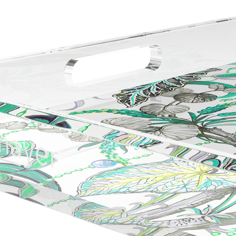 Plateau décoratif Amazonia, Tourmaline, L 15 po x P 15 po x H 2 po