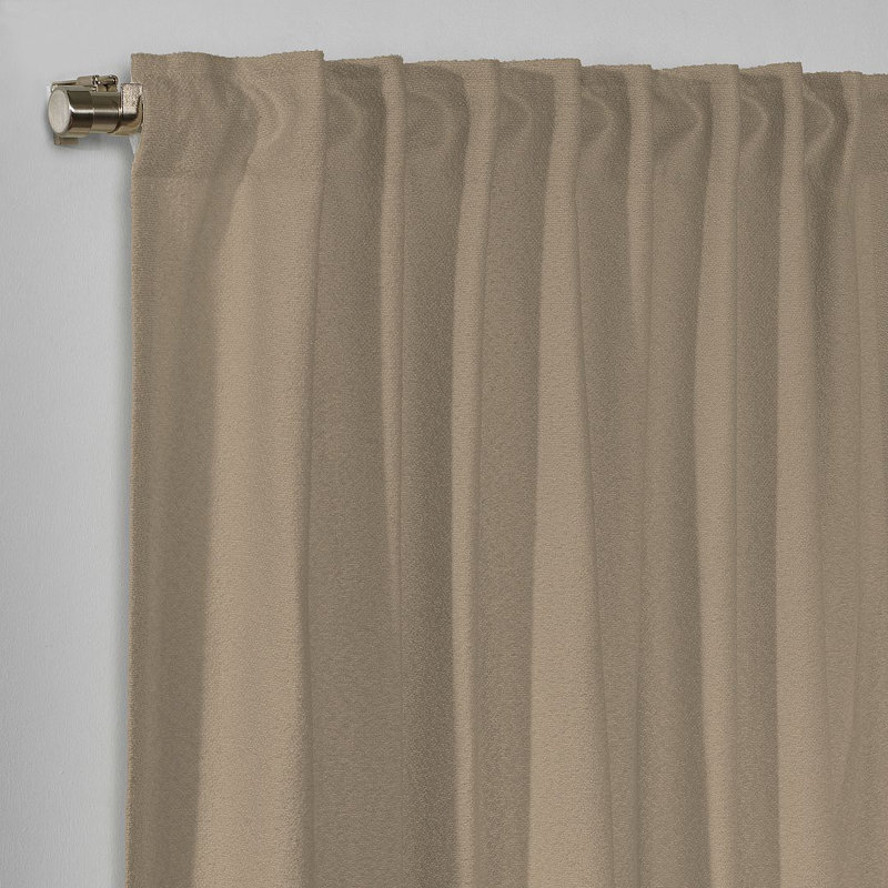 Extra Long & Extra Wide Polyester Decorative Curtain Single Panel, Brass, 52" W x 144" L