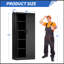 Armoire de rangement en métal avec portes et 4 tablettes