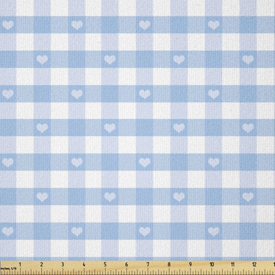Chuah Gingham Motif with Little Hearts Multi-Purpose Fabric