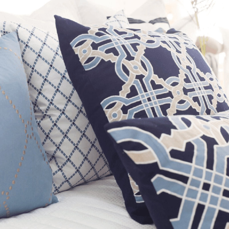 Intertwined Navy Lounge Cushion 55 X 55Cm
