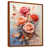 Toile avec cadre flottant brun