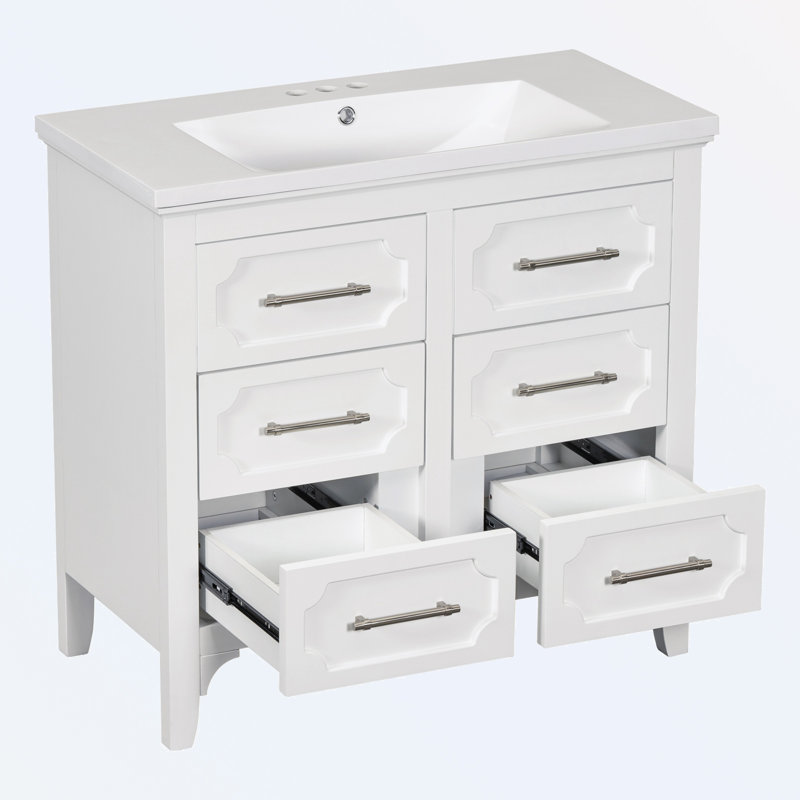 Myslym 36'' Single Bathroom Vanity with Top