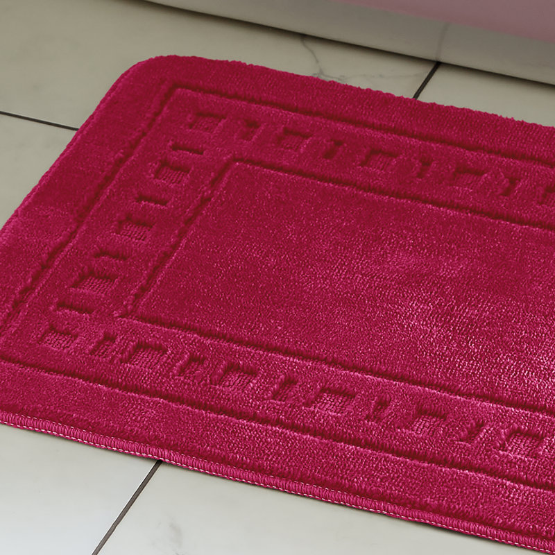 Armoni Bath Mat and Pedestal Set, Pink