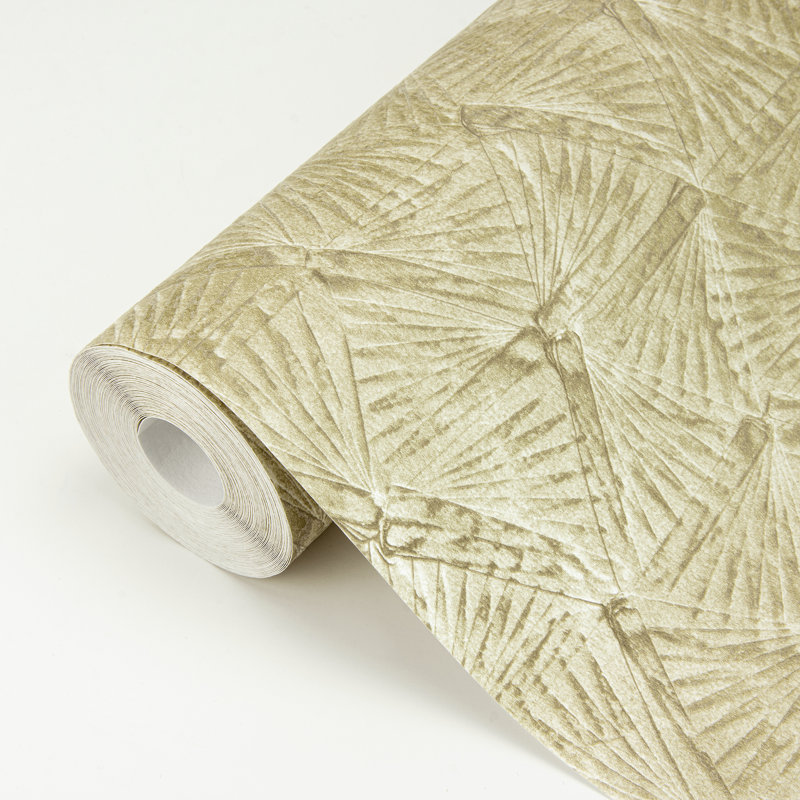 Geometric Metallic Wallpaper Roll, Gold