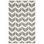 Tapis à chevrons en laine touffeté à la main Ellicott-1090682444