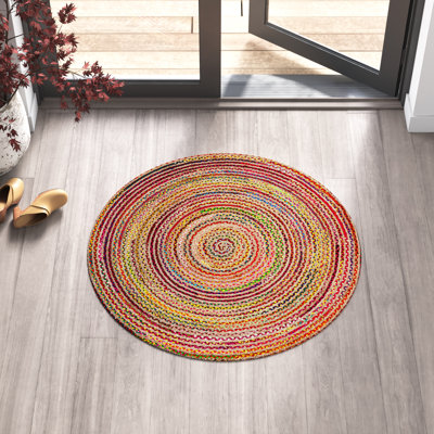 Round Teter Cotton Hand Woven Area Rug