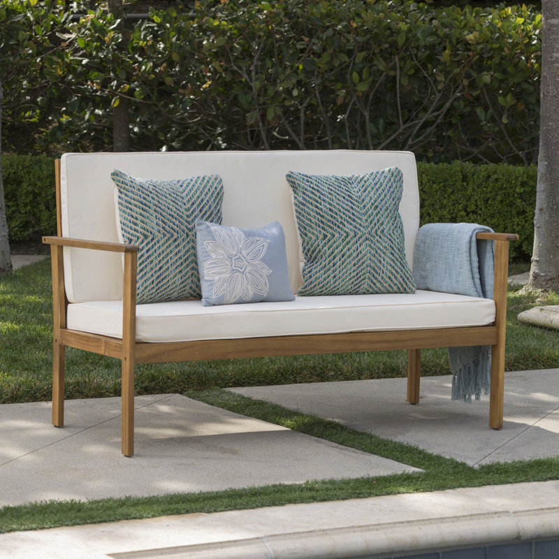 Banc rembourré Doyon, Crème, Brun