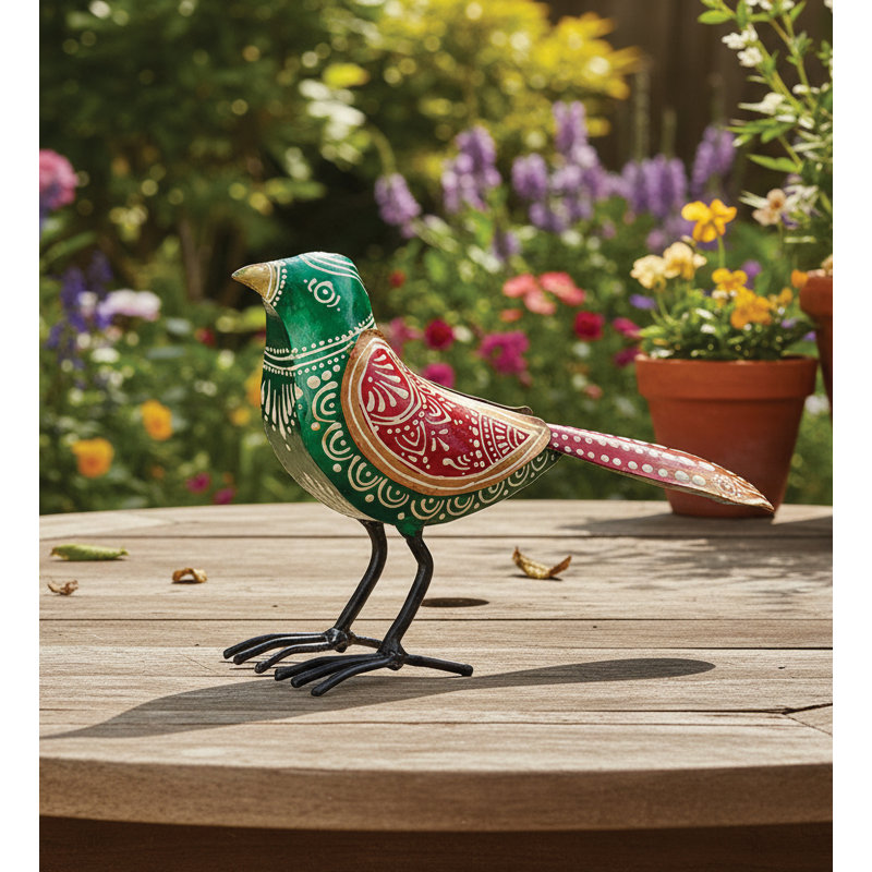 Henna Bird Decor - Green