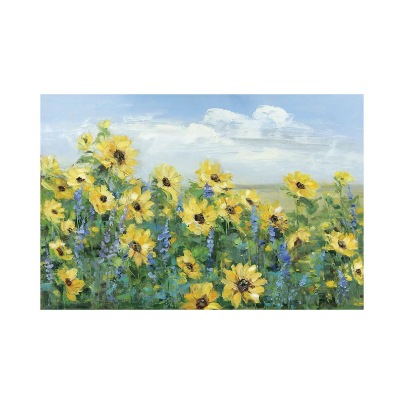 Sunflower Fields Forever by Sally Swatland - Wrapped Canvas Print, 66.04 cm H x 45.72 cm W